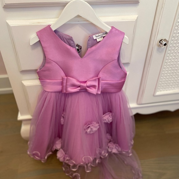 Girls 4 lavender Easter dress train formal purple - Picture 3 of 4